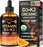 NUTRAHARMONY Vitamin D3 + K2 Drops front view with packaging
