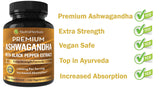 NUTRAHERBALS Ashwagandha 1200mg supplement bottle back view