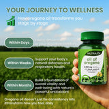 NUTRAJOY Oil of Oregano Softgels on a wooden table