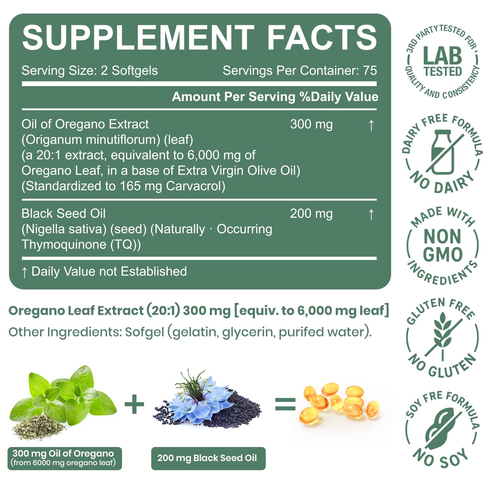 NUTRAJOY Oil of Oregano Softgels showing softgel capsules