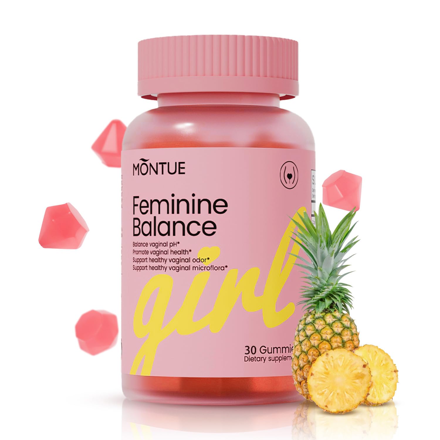 NUTRAJOY Premium Feminine Balance Gummies bottle front view