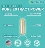 NUTRALAVA Sea Moss Capsules side view with label