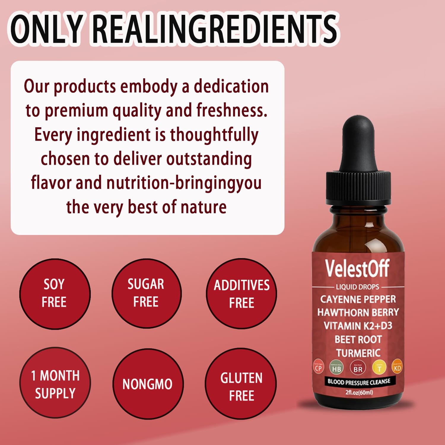 Nutralis Cayenne Pepper Hawthorn Beet Root Drops packaging details