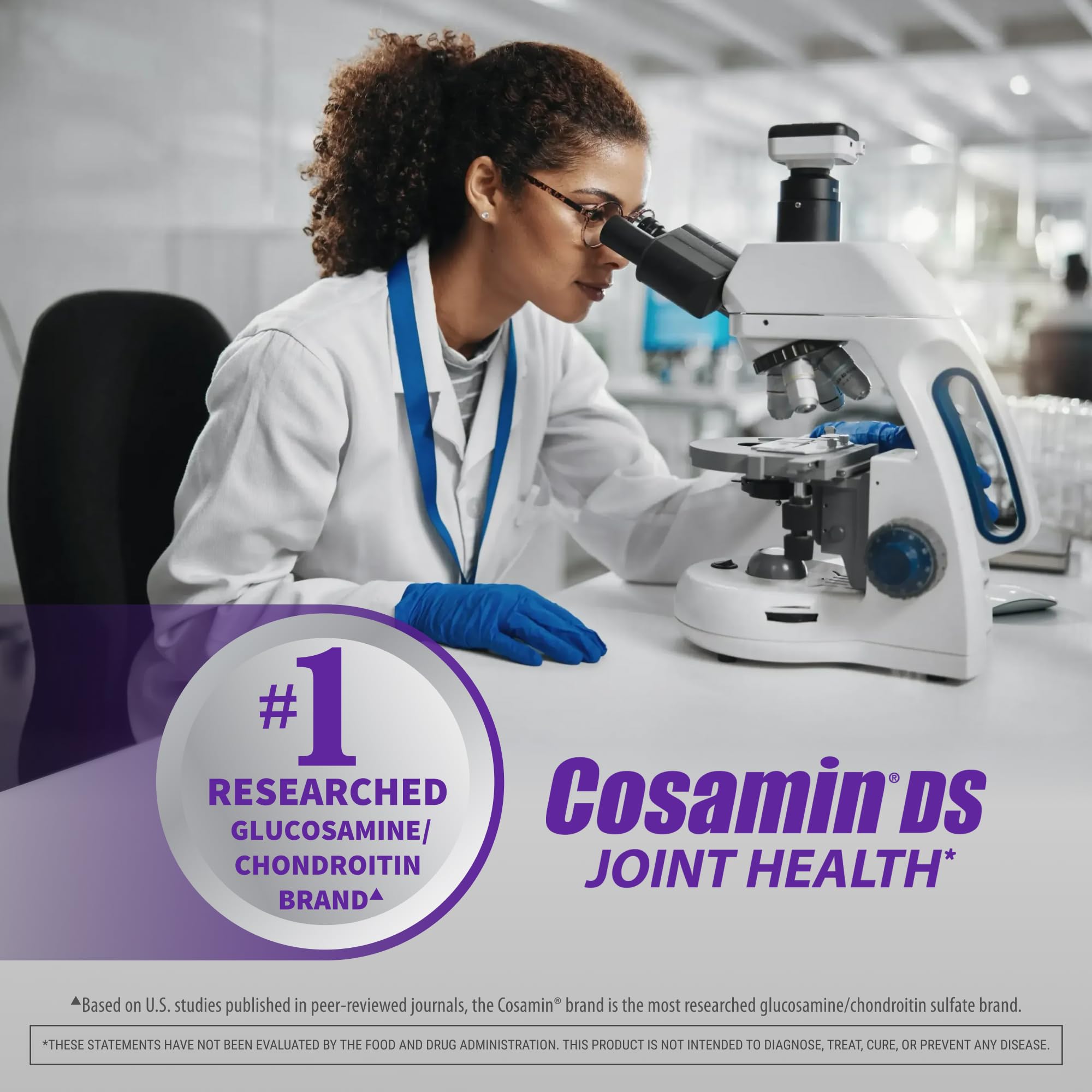 Nutramax Laboratories Cosamin DS Joint Health Supplement back view