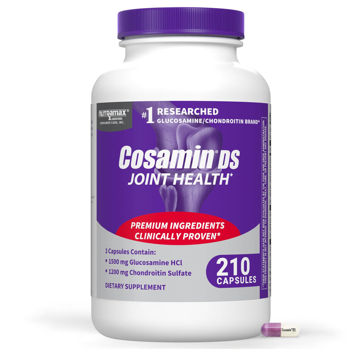 Nutramax Laboratories Cosamin Joint Health Supplement front view