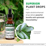 NutraMedix Cumanda Liquid Extract 500g in a glass of water
