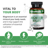 NutraMedix Magnesium Malate Supplement with a glass of water