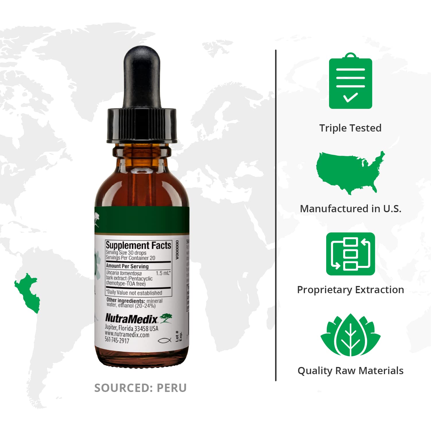 NutraMedix Samento 30g bottle with dropper