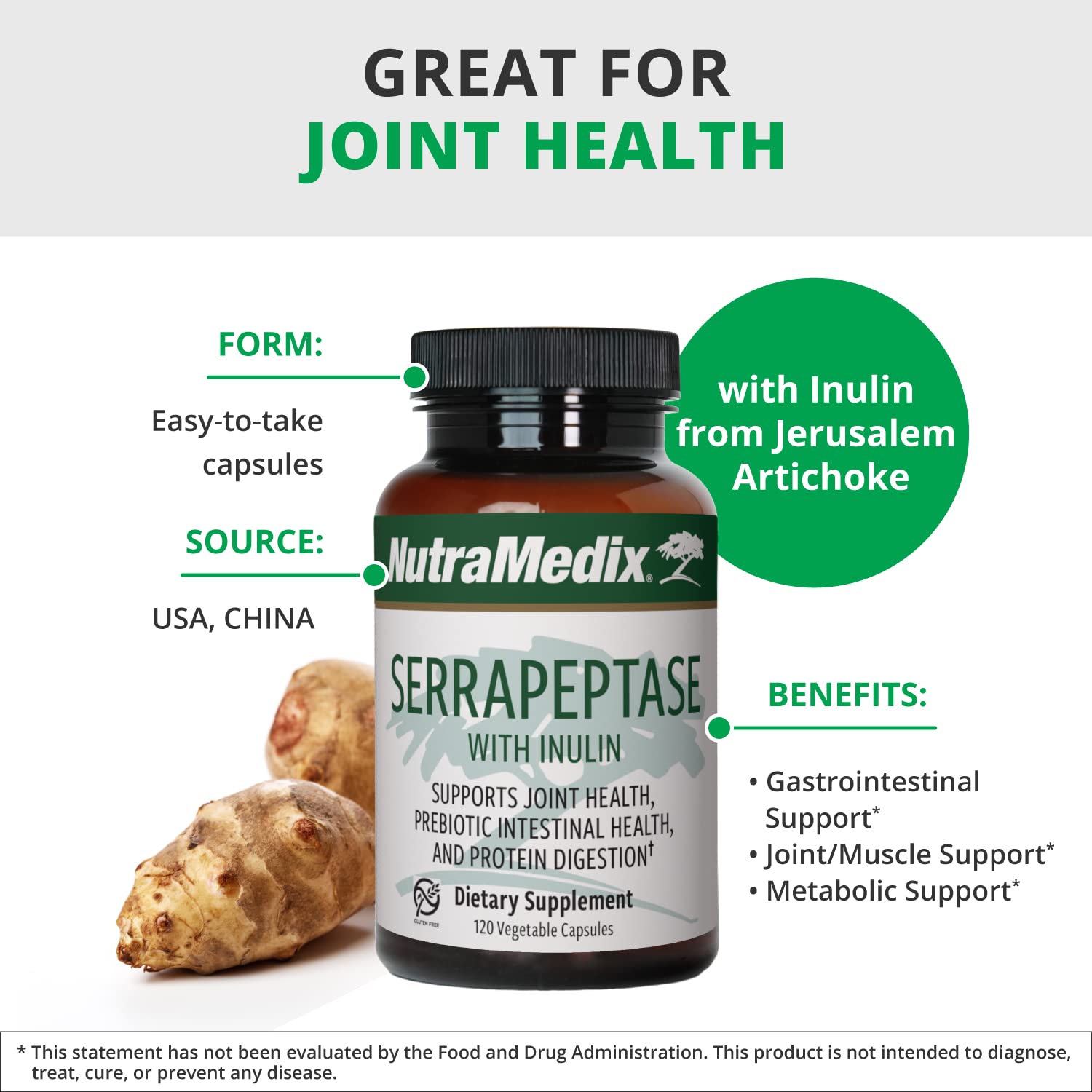 NutraMedix Serrapeptase Multi-Enzyme Supplement capsule close-up