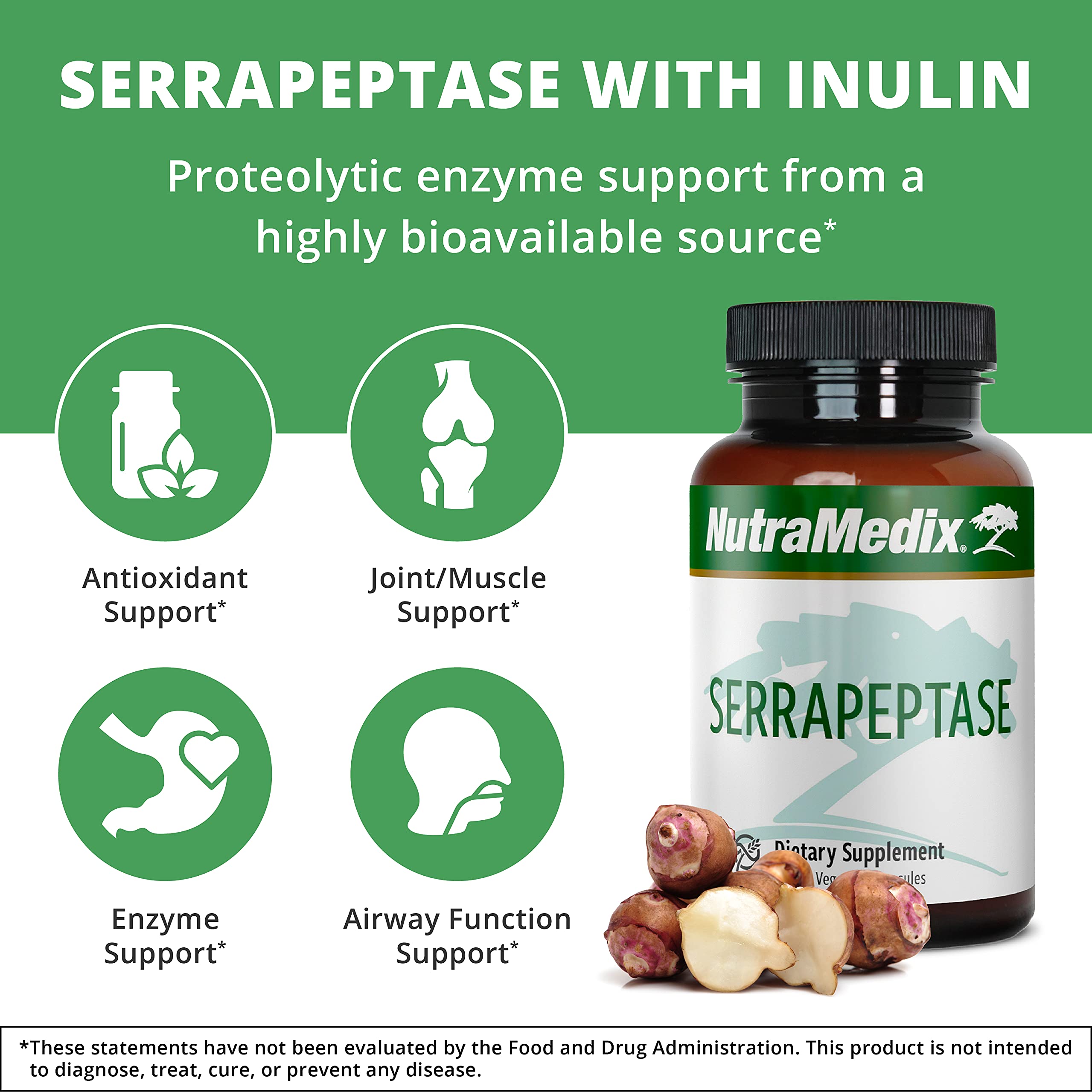 NutraMedix Serrapeptase Multi-Enzyme Supplement ingredients list