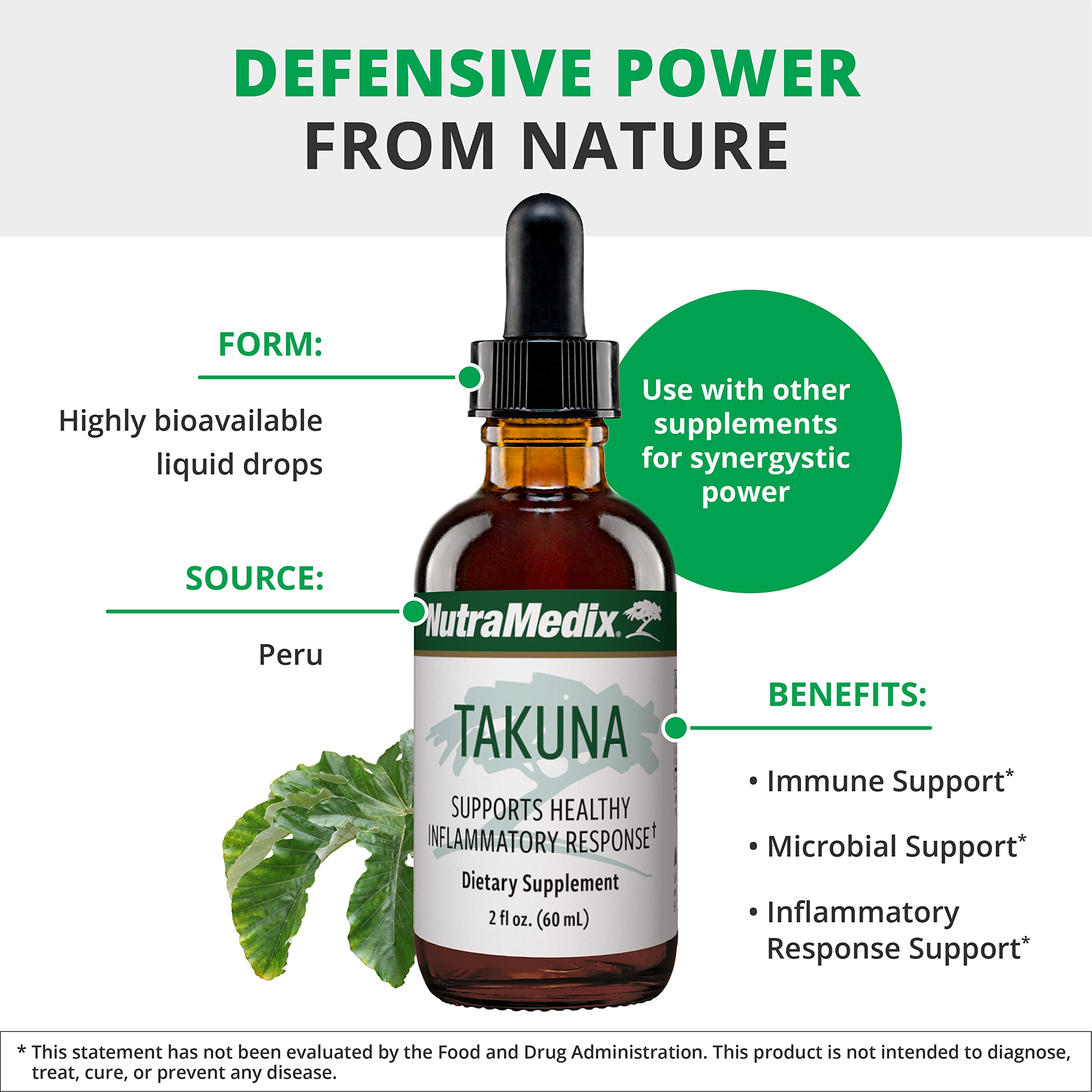 NutraMedix Takuna Liquid Extract 30g side view