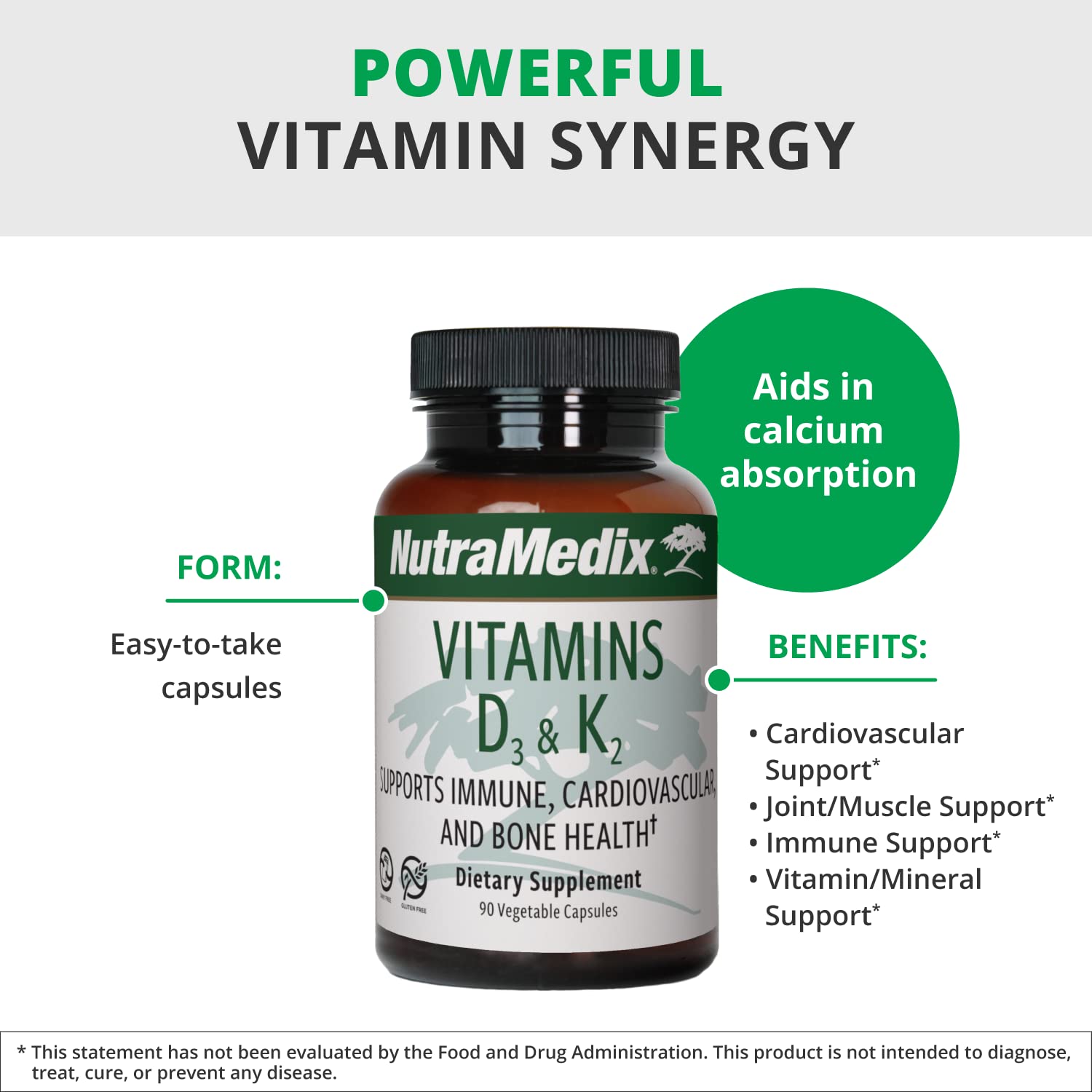 NutraMedix Vitamin D3 & K2 Supplement packaging