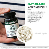 NutraMedix Zinc 50mg Capsules with measuring spoon