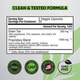 NUTRAMODE Green Coffee Bean Extract 82g with a glass of water