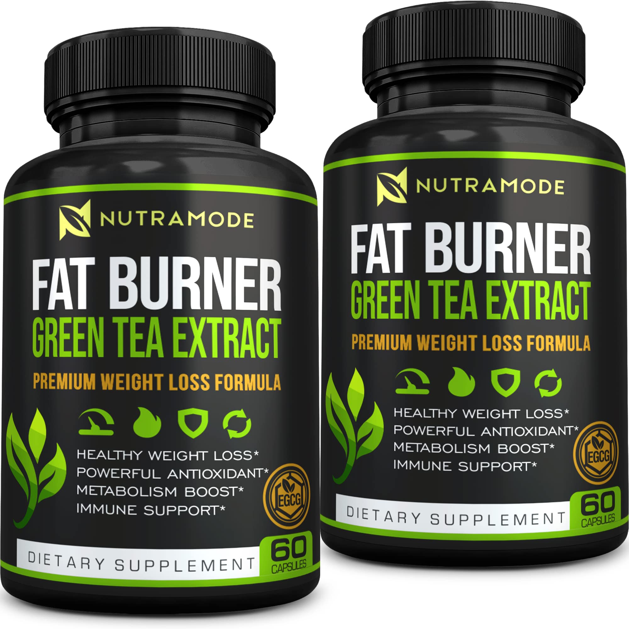NUTRAMODE Green Tea Extract Fat Burner Supplement front view
