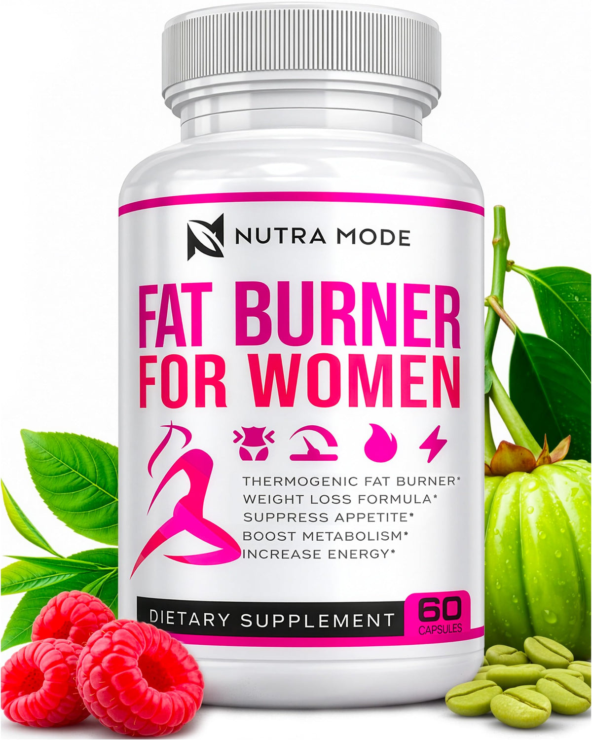 NUTRAMODE Raspberry Ketones Fat Burner front view