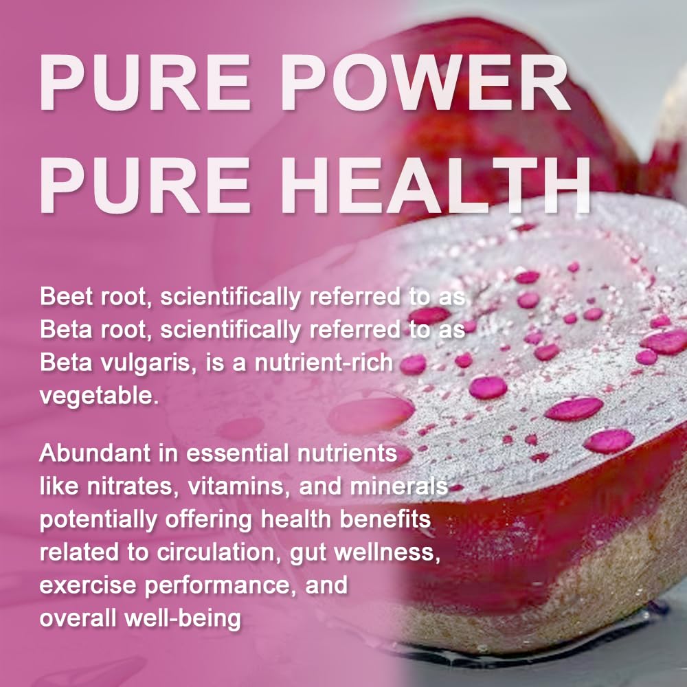NutraNourish Beet Root Capsules 1300mg capsules on a wooden table