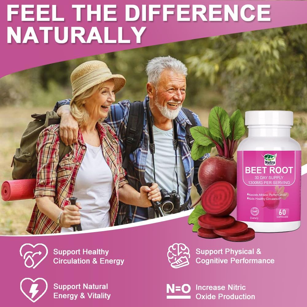 NutraNourish Beet Root Capsules 1300mg lifestyle scene with fitness gear