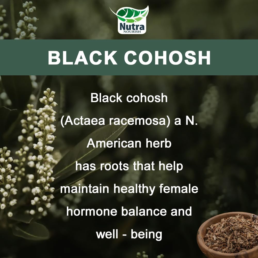 NutraNourish Black Cohosh Capsules 300mg back view