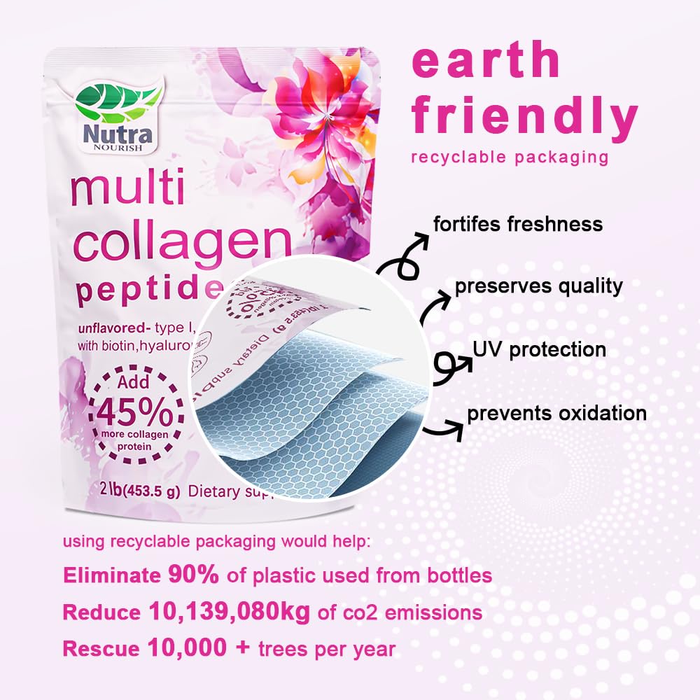 NutraNourish Collagen Peptides Powder 470g lifestyle shot
