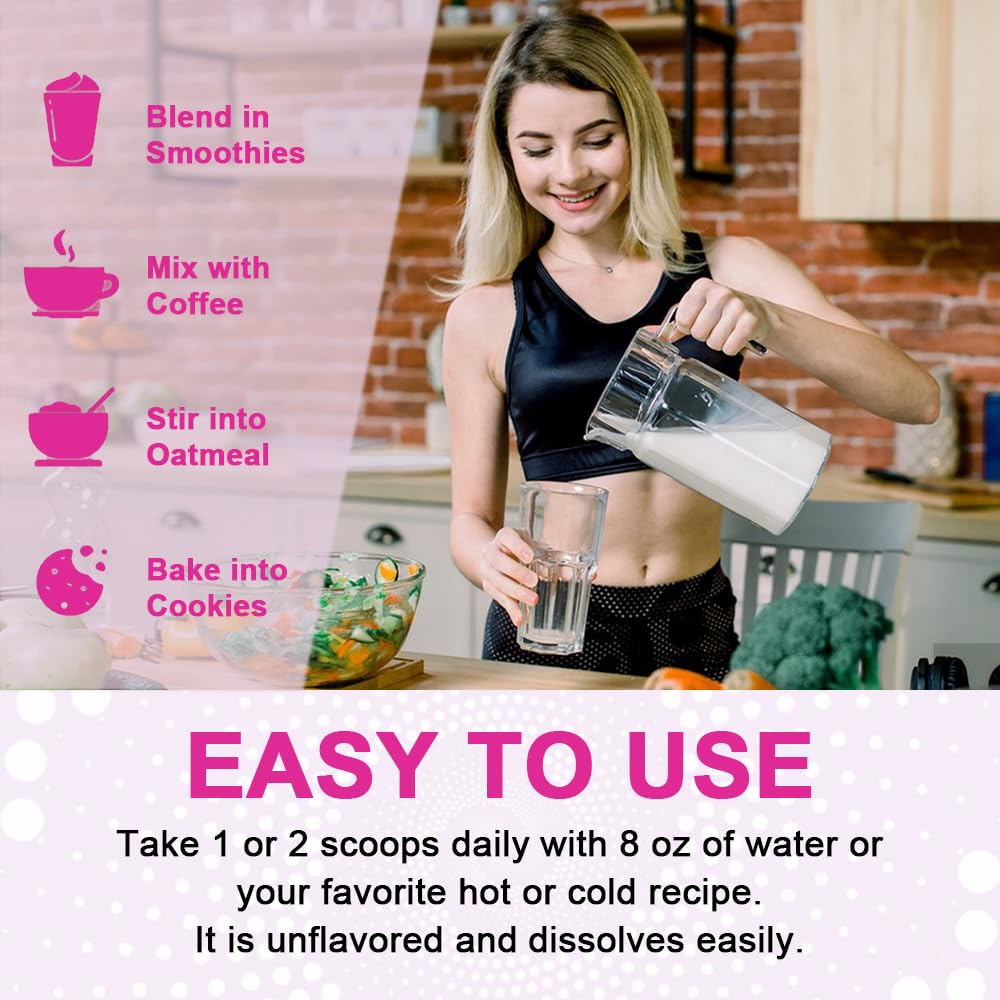 NutraNourish Collagen Peptides Powder 470g mixed in a drink
