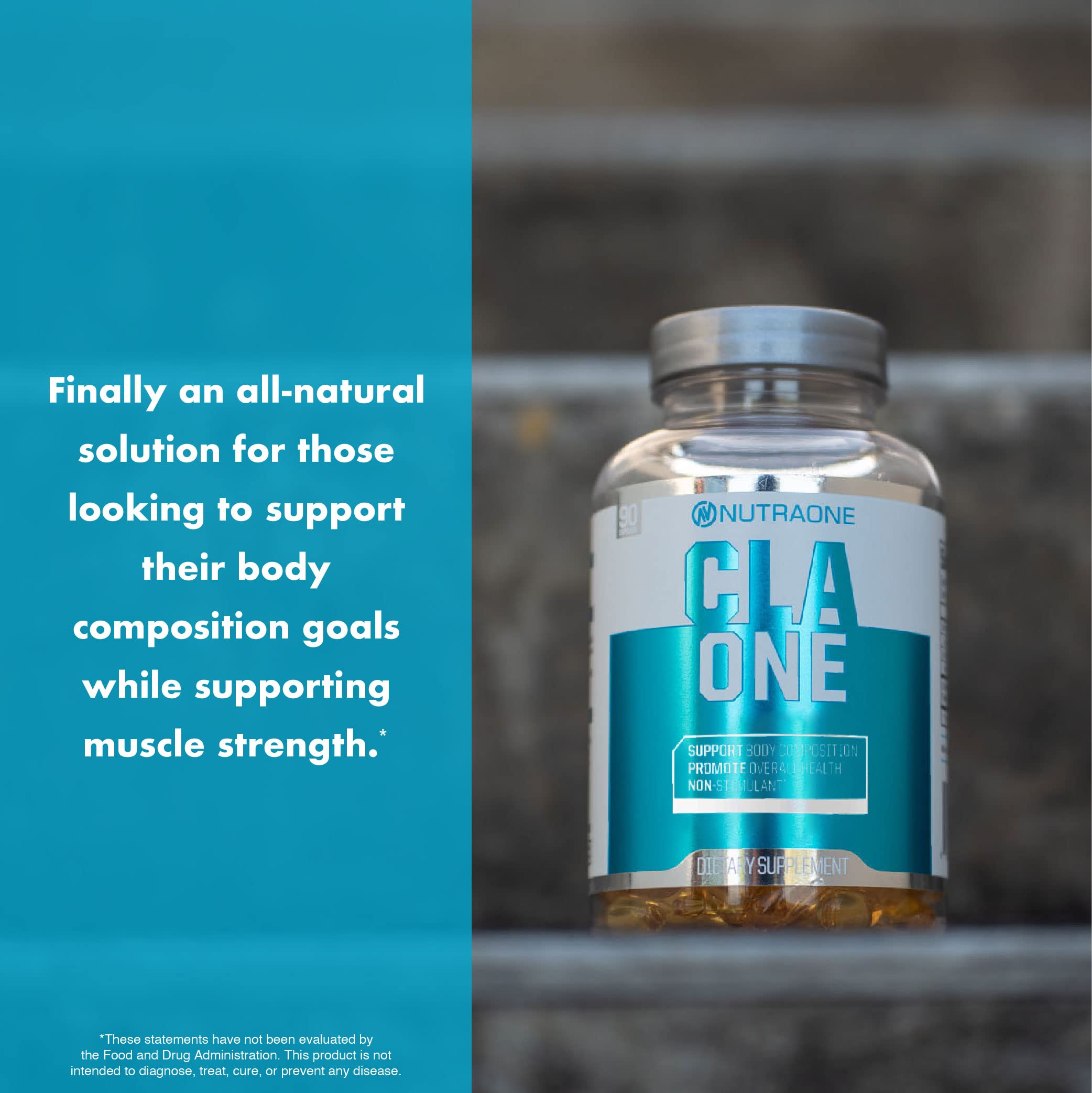 NutraOne CLAOne Conjugated Linoleic Acid 80% with measuring spoon