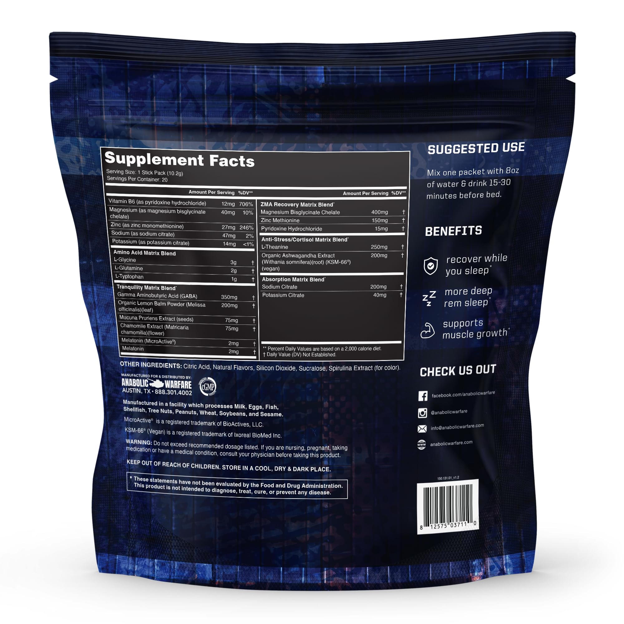 NutraOne GET THE FCK 2 Sleep® Sleep Aid packaging details