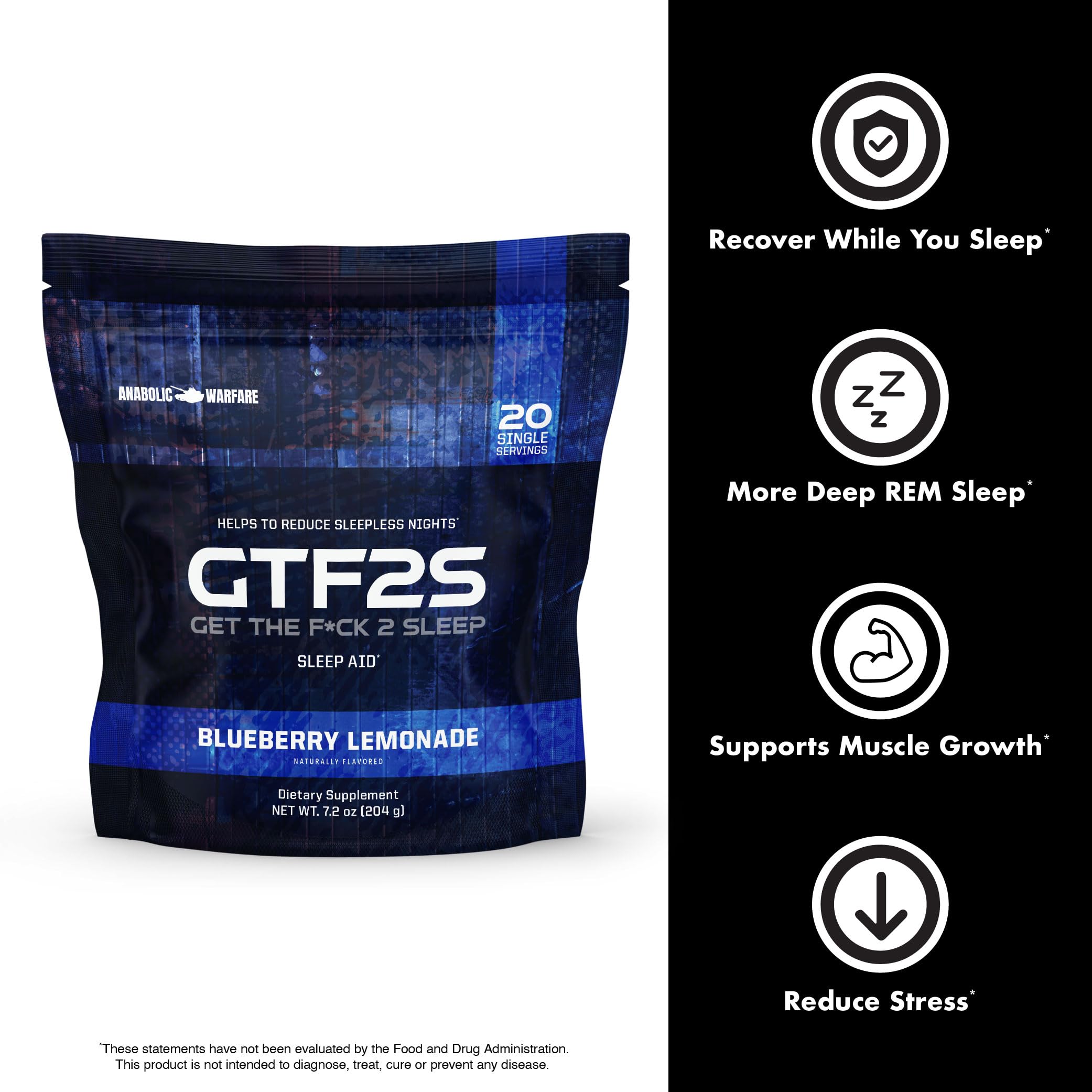 NutraOne GET THE FCK 2 Sleep® Sleep Aid powder stick pack