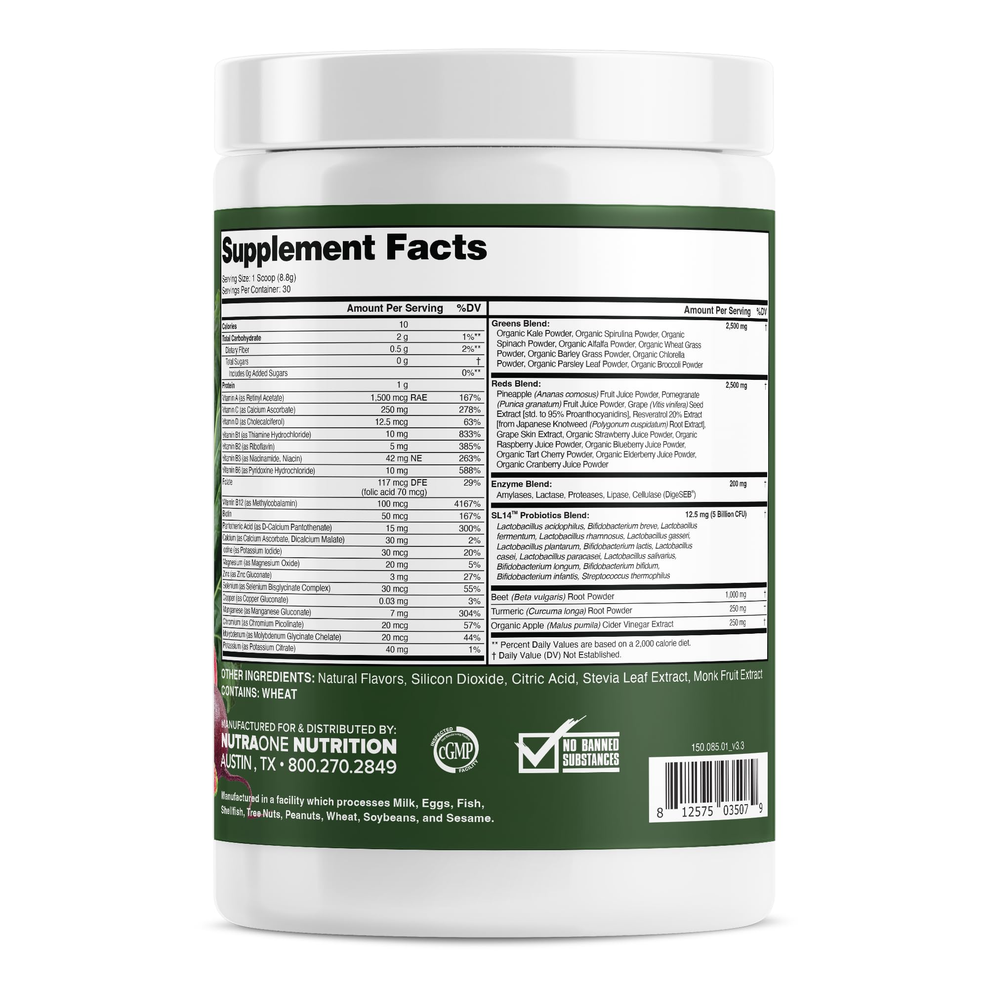 NutraOne Multi-Enzyme Supplement side view