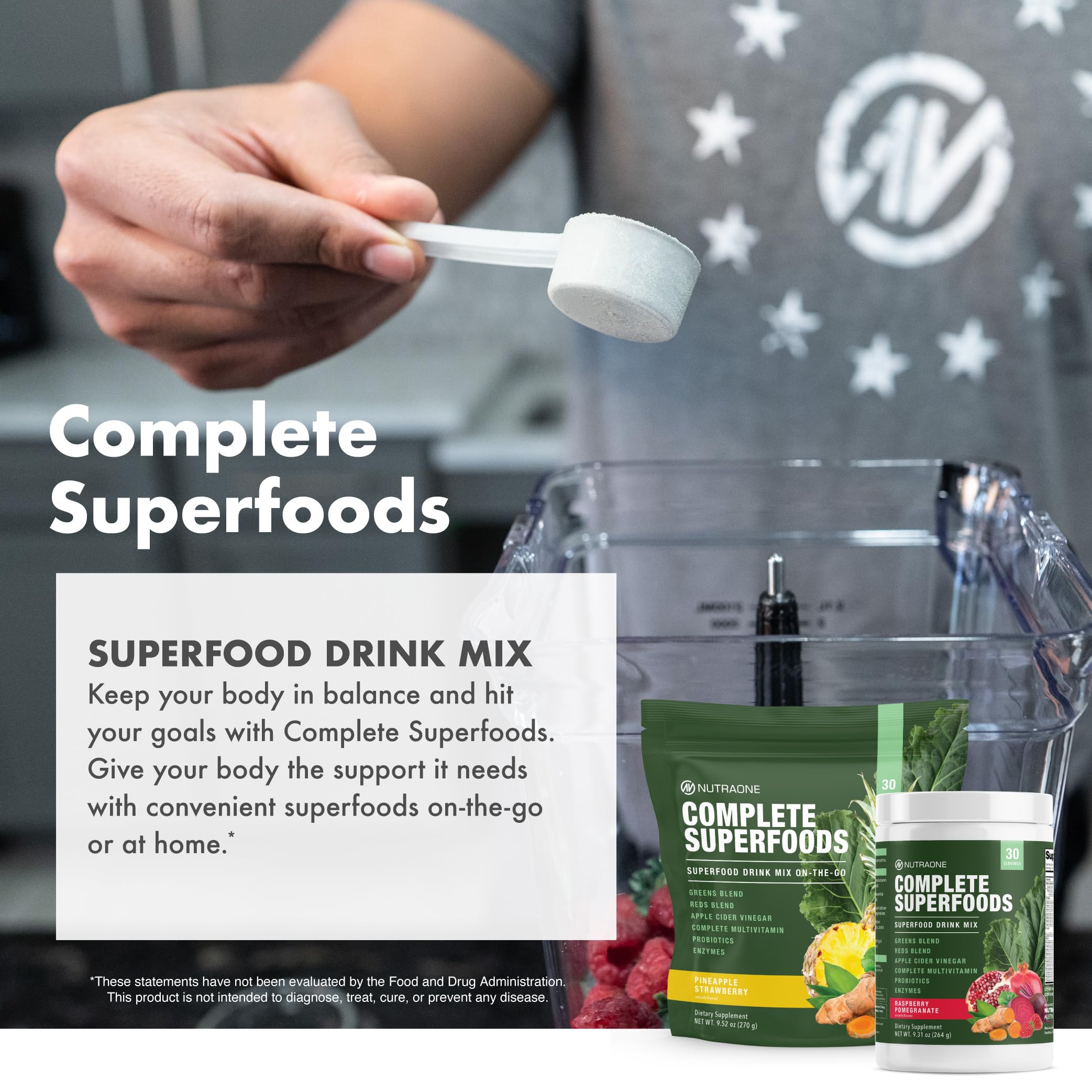 NutraOne Multi-Enzyme Supplement with a glass of water