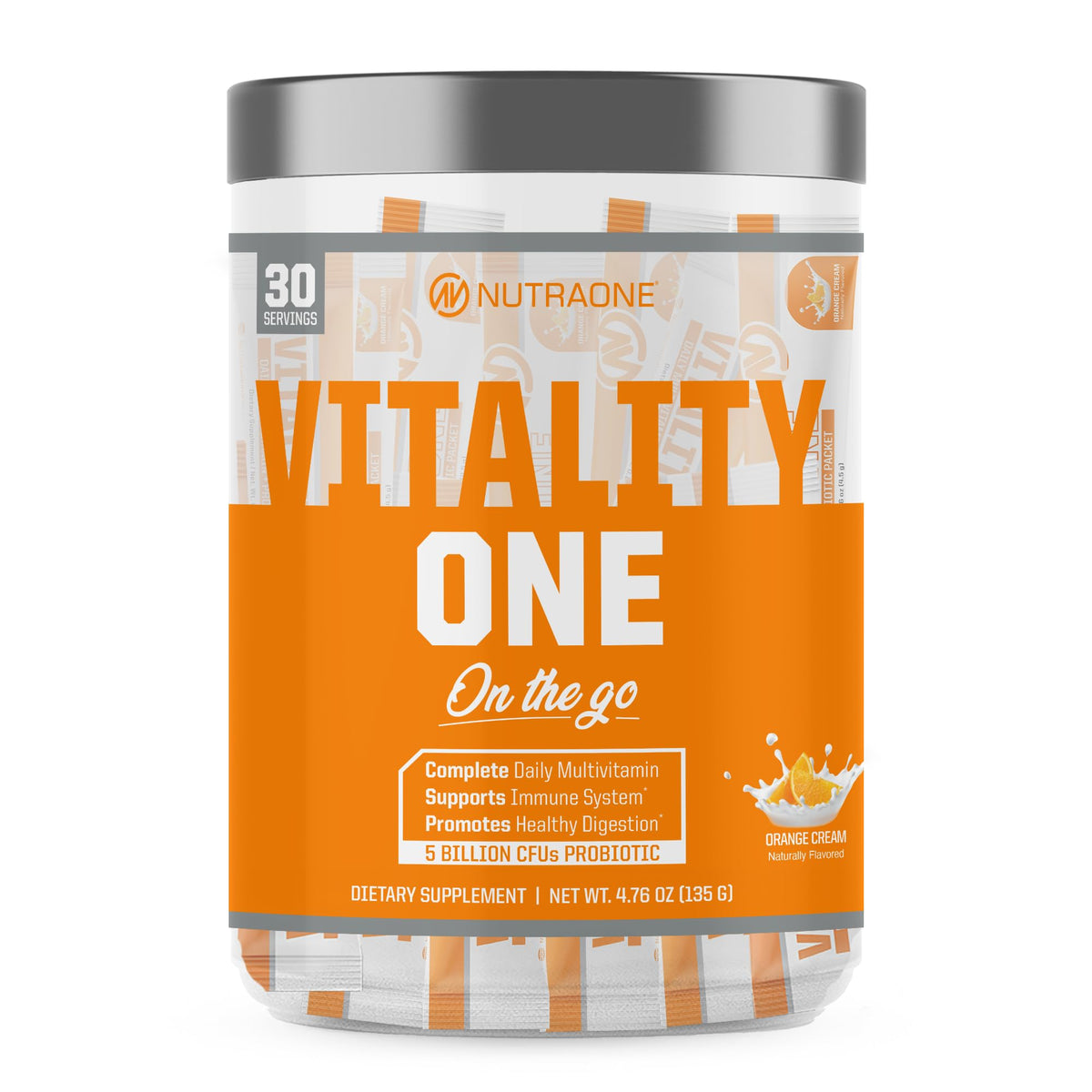NutraOne VitalityOne On the Go Complete Multivitamin packet front view