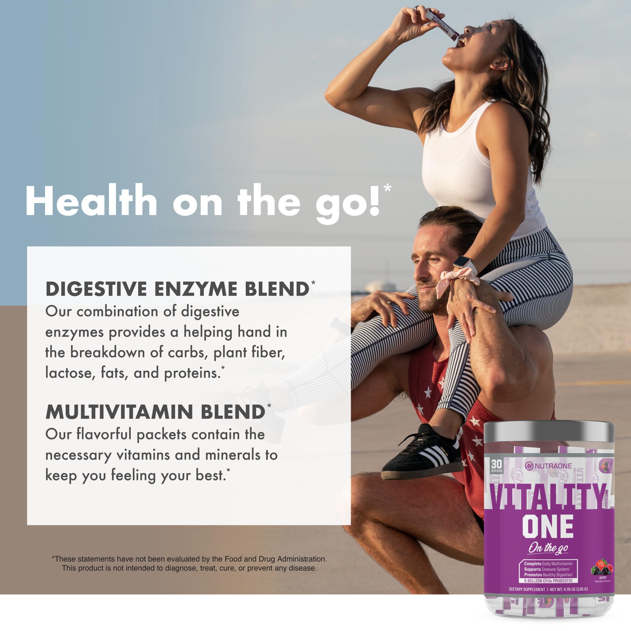 NutraOne VitalityOne On the Go Complete Multivitamin product display