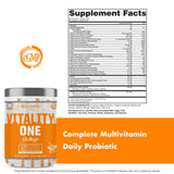 NutraOne VitalityOne On the Go packet on a kitchen counter