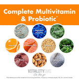 NutraOne VitalityOne On the Go packet with a measuring spoon