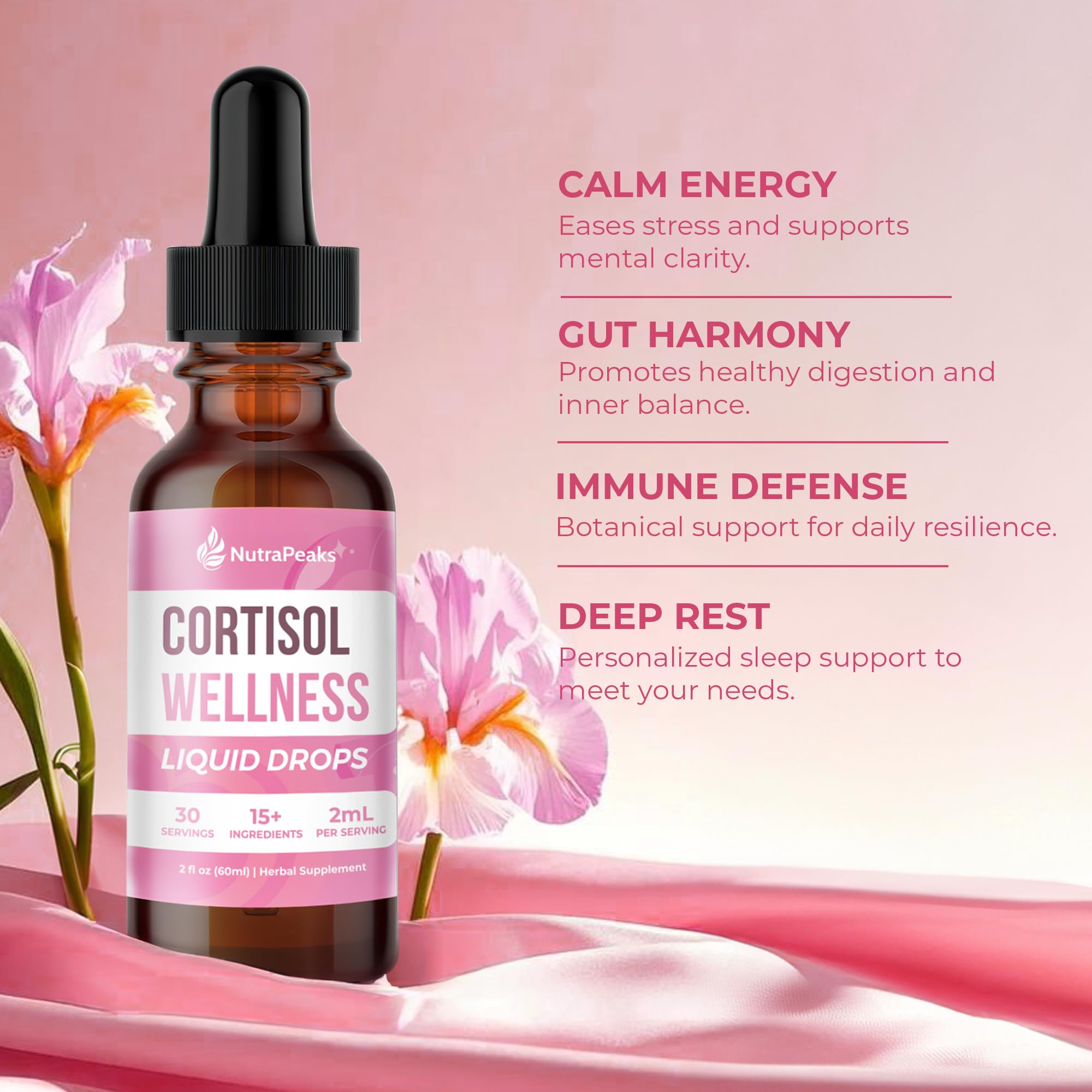 NutraPeaks Advanced Cortisol Support Formula 57g ingredients list