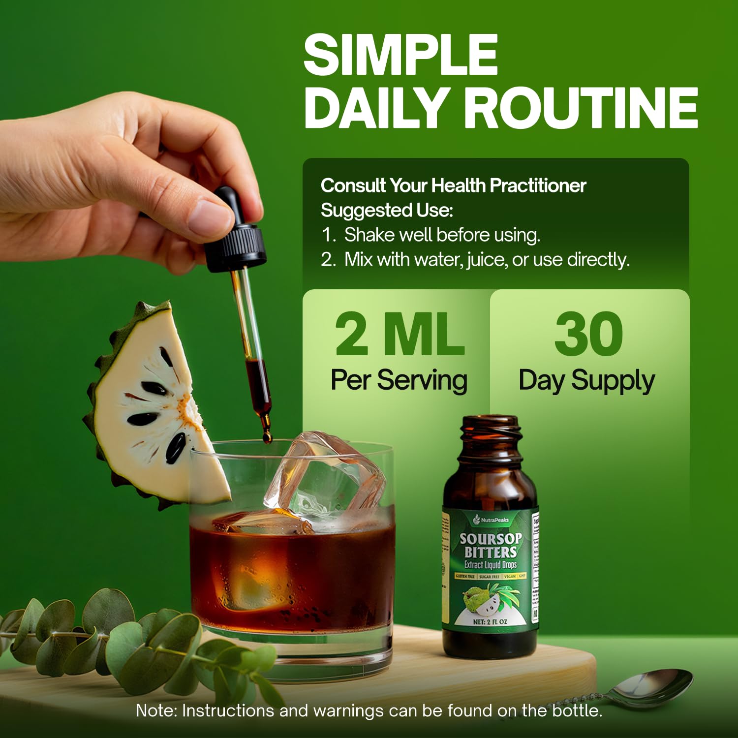 NutraPeaks Herbal Liquid Drops 150g with herbal ingredients