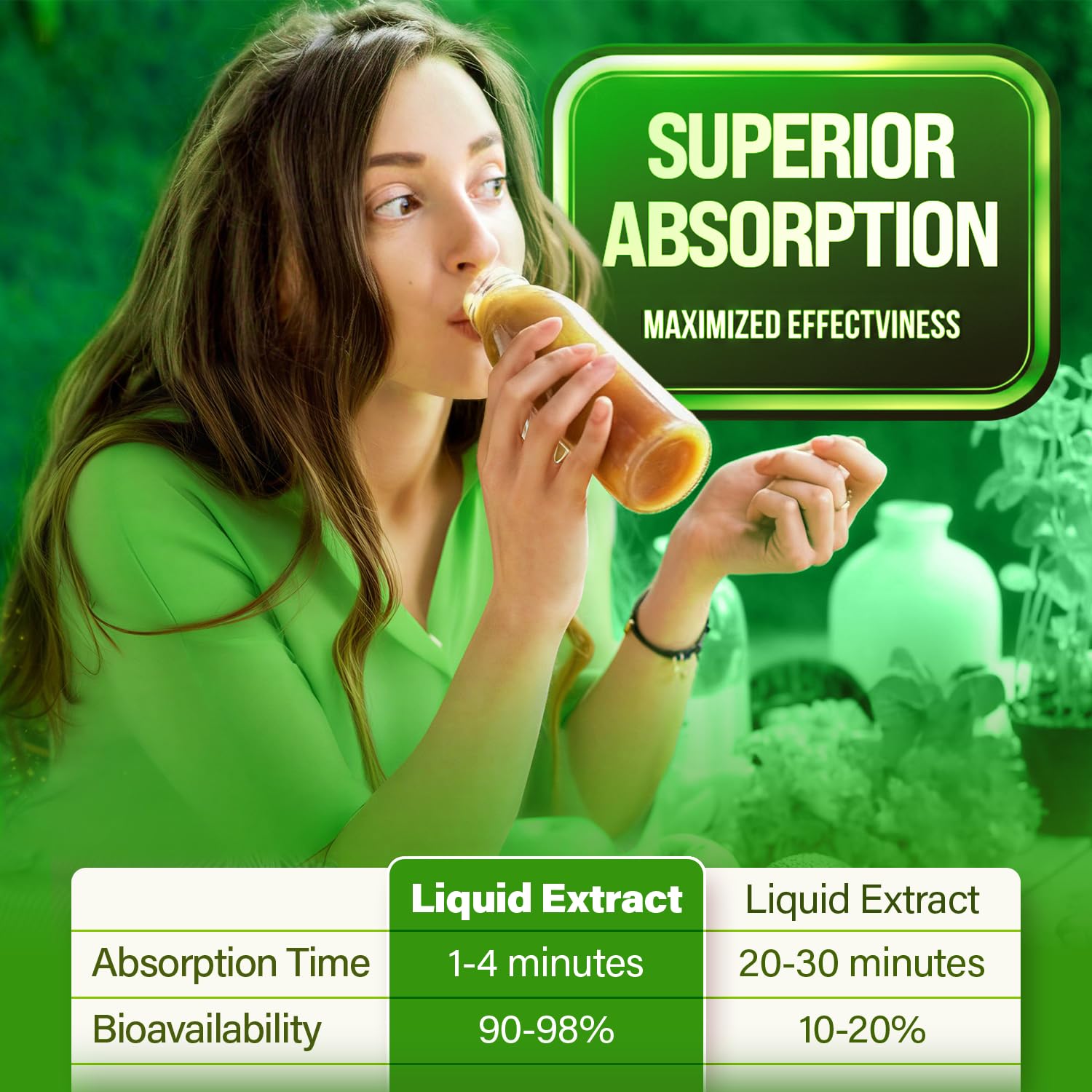 NutraPeaks Soursop Bitters Liquid bottle on a kitchen counter
