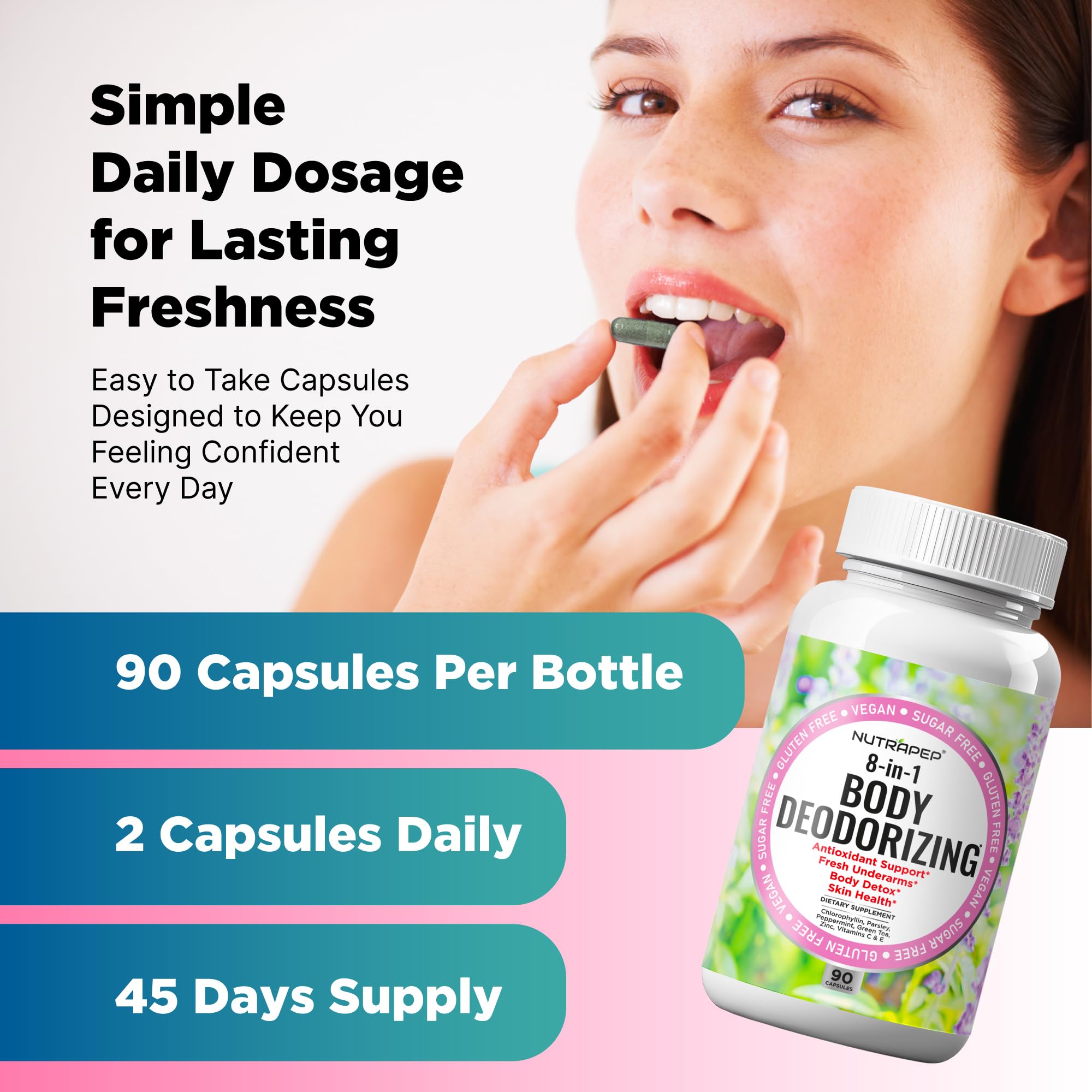 NutraPep Body Deodorizing Supplement ingredients list