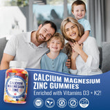 NutraPep Calcium Magnesium Zinc Gummies orange and berry flavour
