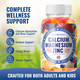 NutraPep Calcium Magnesium Zinc Gummies serving size on a spoon