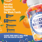 NutraPep Calcium Magnesium Zinc Gummies with fresh berries