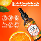 NutraPep Kava Drops with natural ingredients background