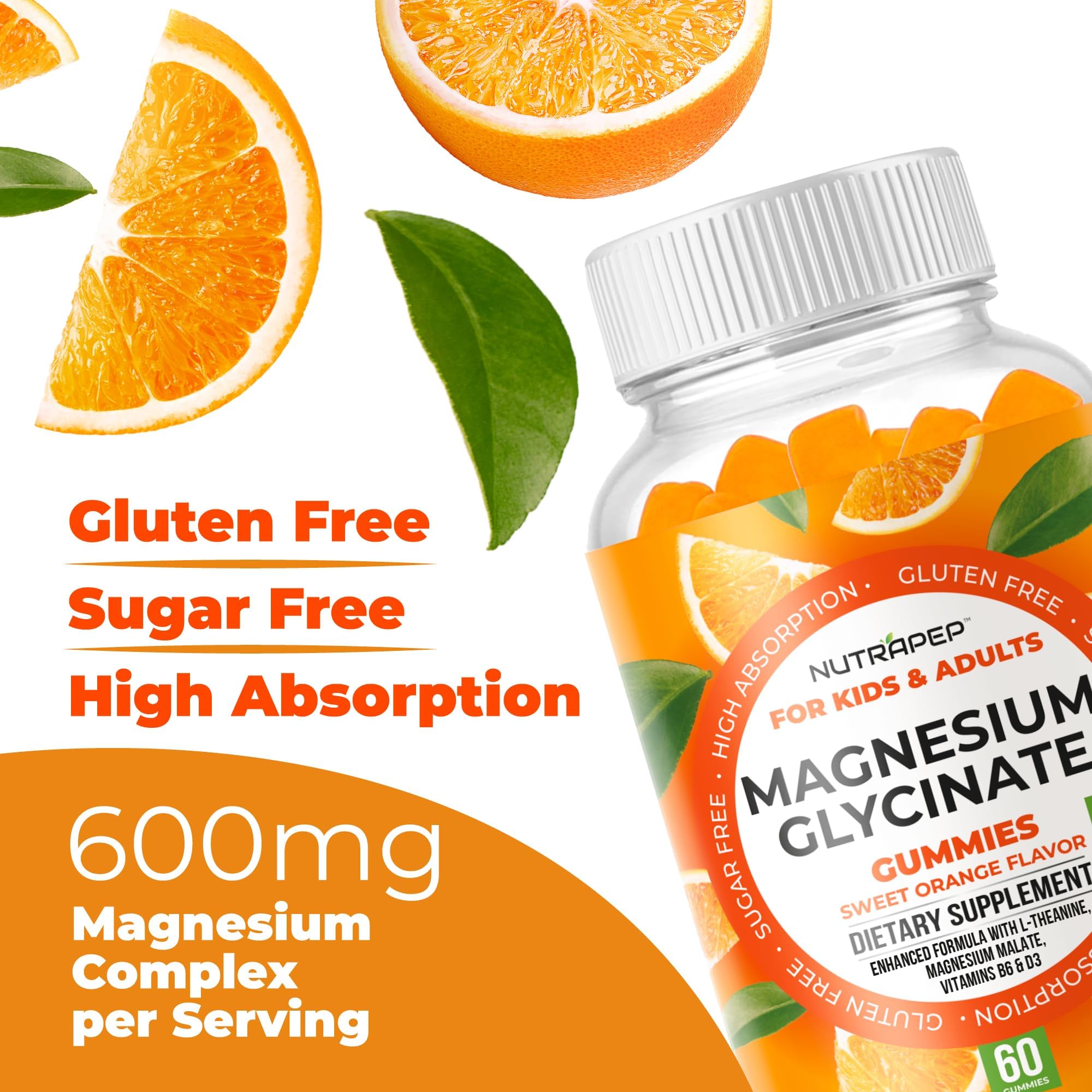 NutraPep Magnesium Glycinate Gummies close-up of gummies