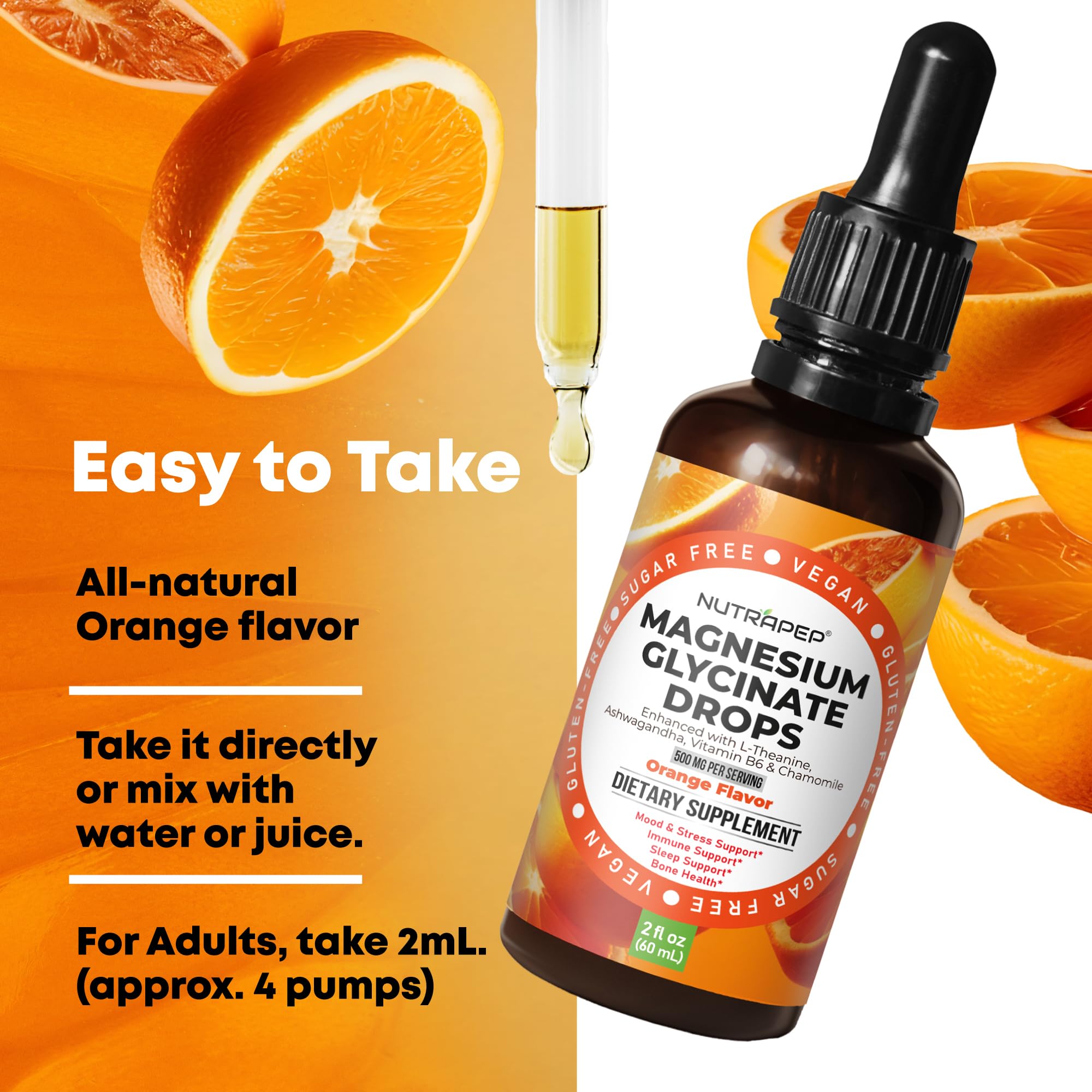 NutraPep Magnesium Glycinate Liquid Drops 132g ingredients list