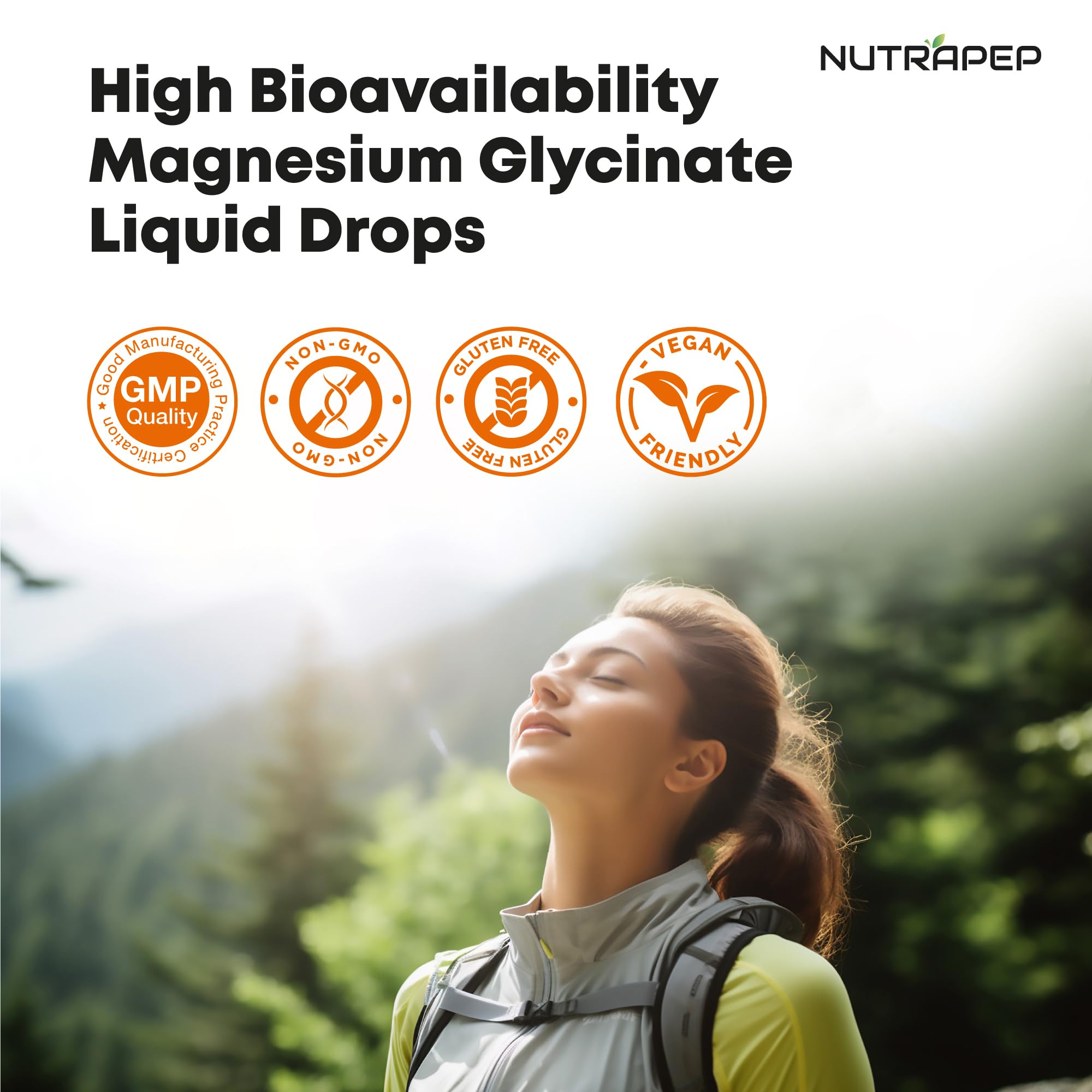 NutraPep Magnesium Glycinate Liquid Drops 132g lifestyle scene