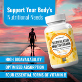 NutraPep Methylated Multivitamin back view with ingredient list