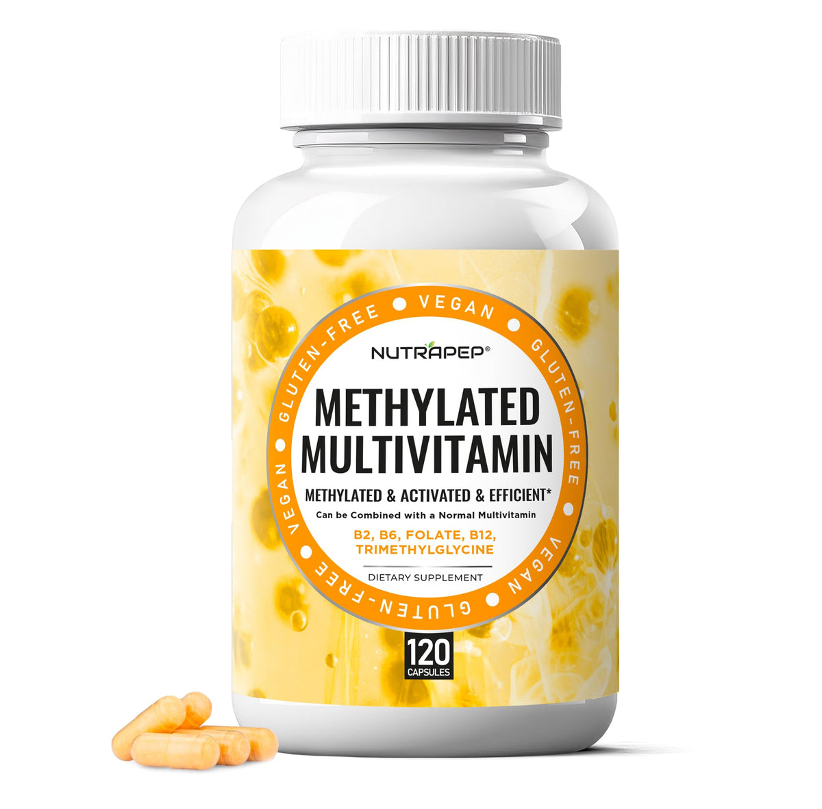 NutraPep Methylated Multivitamin front view with packaging