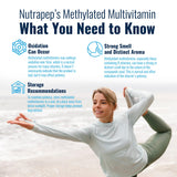 NutraPep Methylated Multivitamin on a wooden table