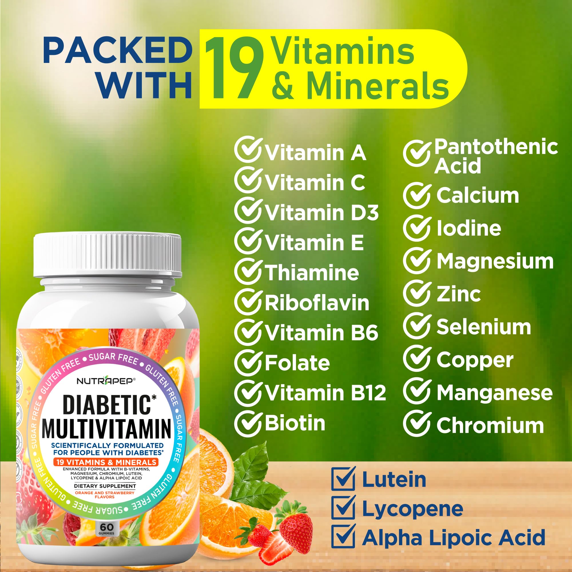 NutraPep Multivitamin Gummies nutritional information