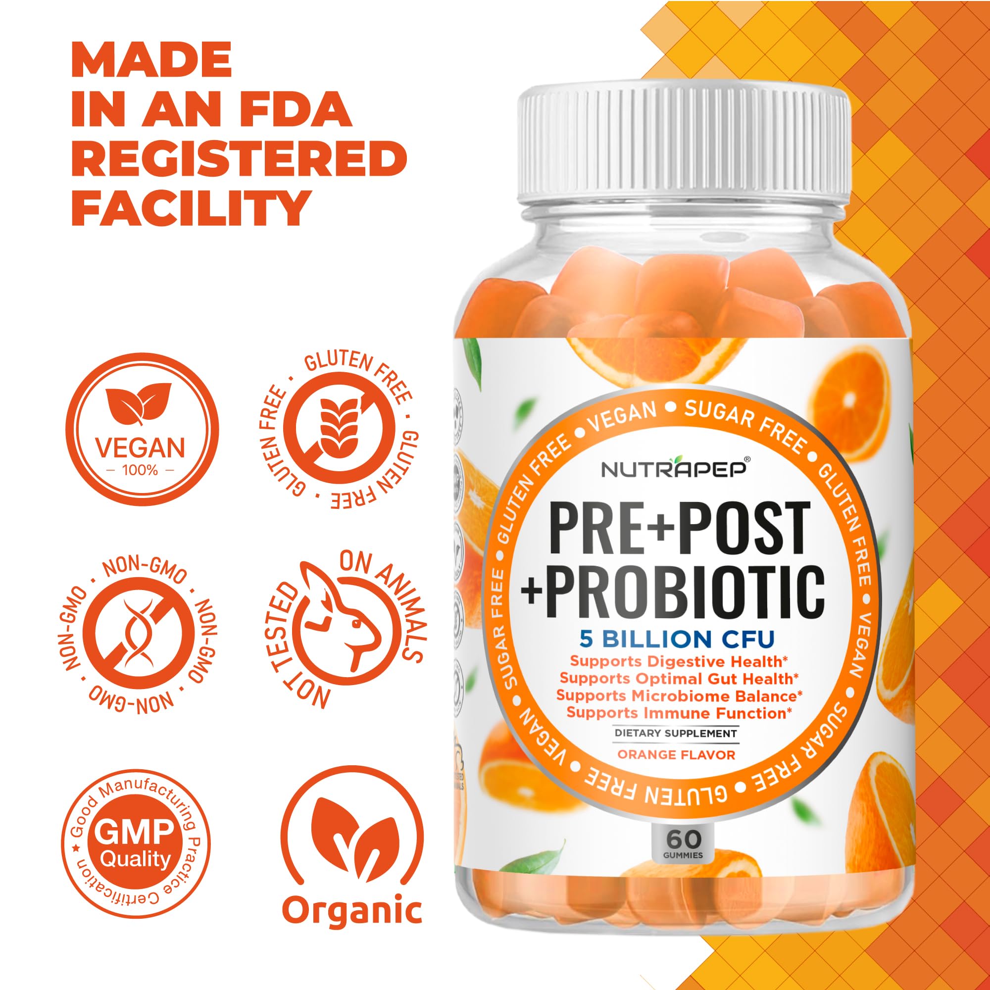 NutraPep PRE+POST+PROBIOTIC Gummies in a lifestyle setting